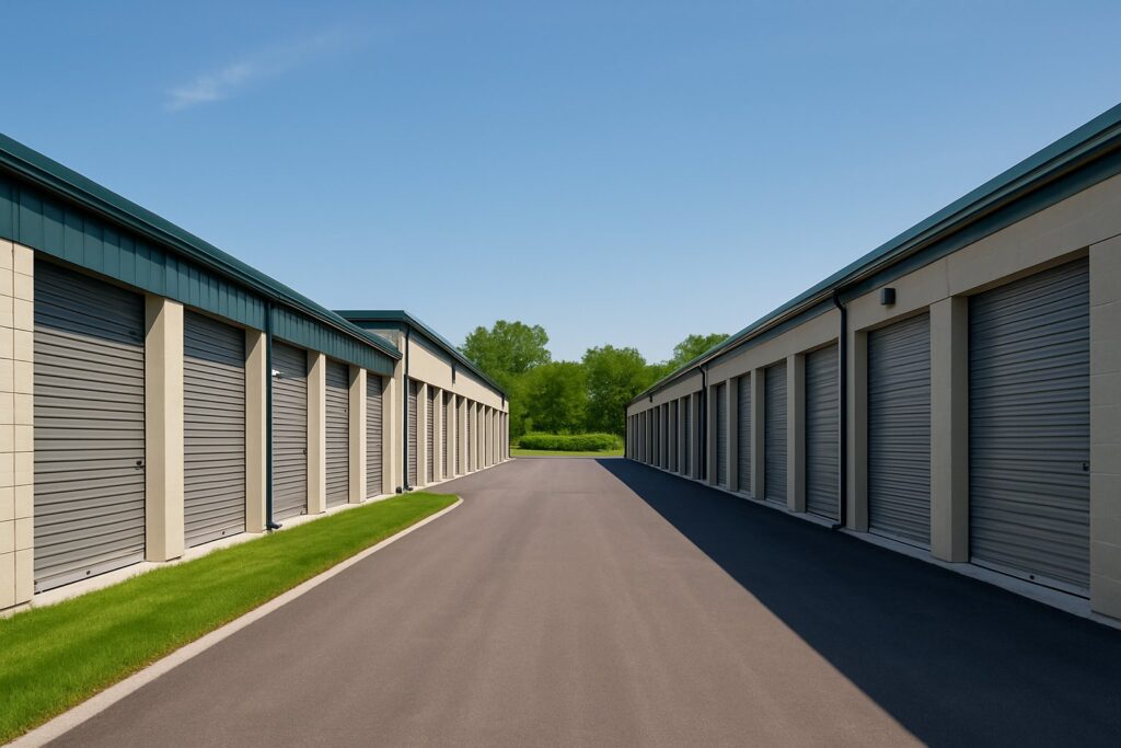Exterior of a storage facility offering various storage options in Guelph
