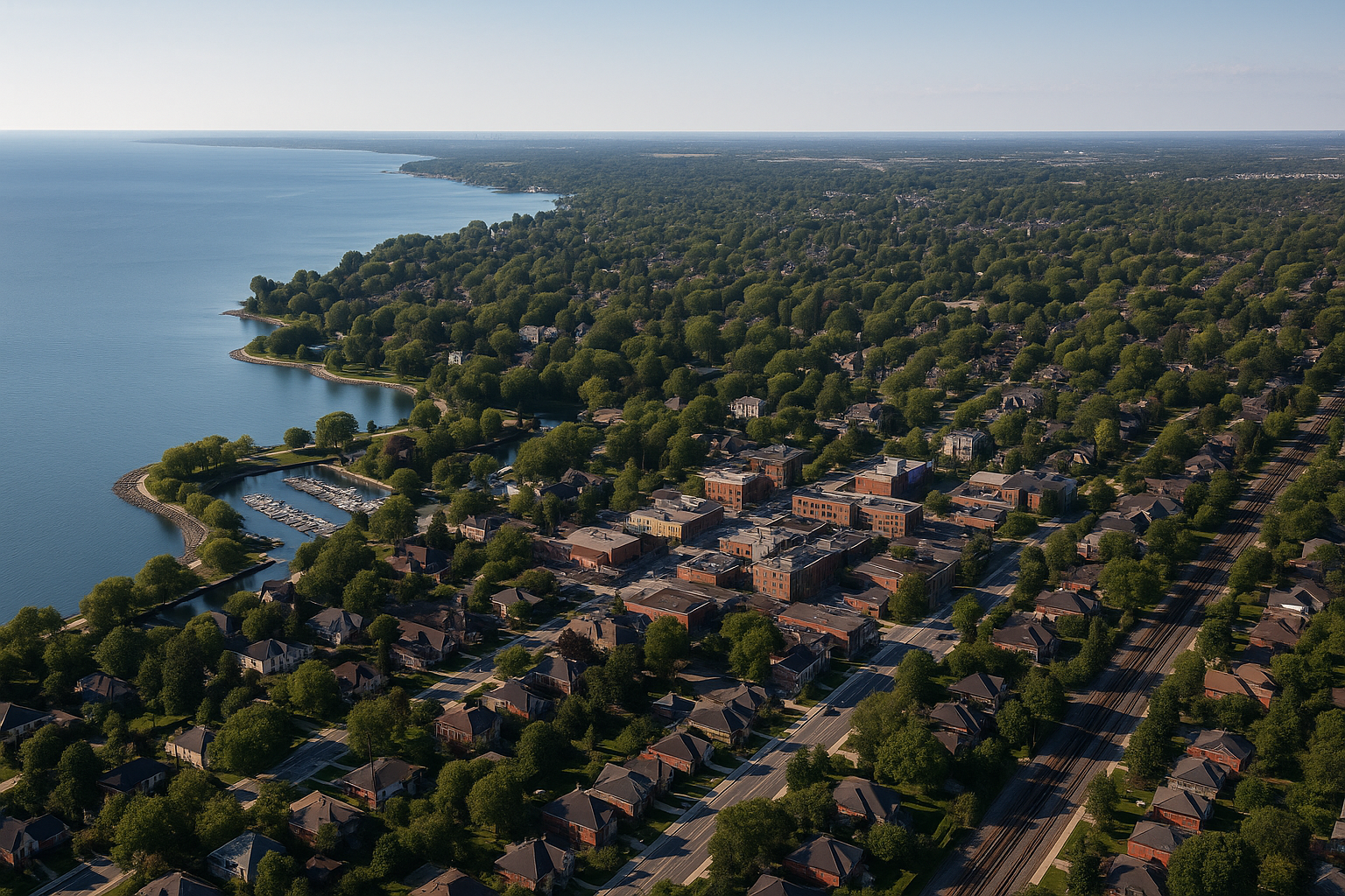 Detailed overview map of Oakville city in 2026