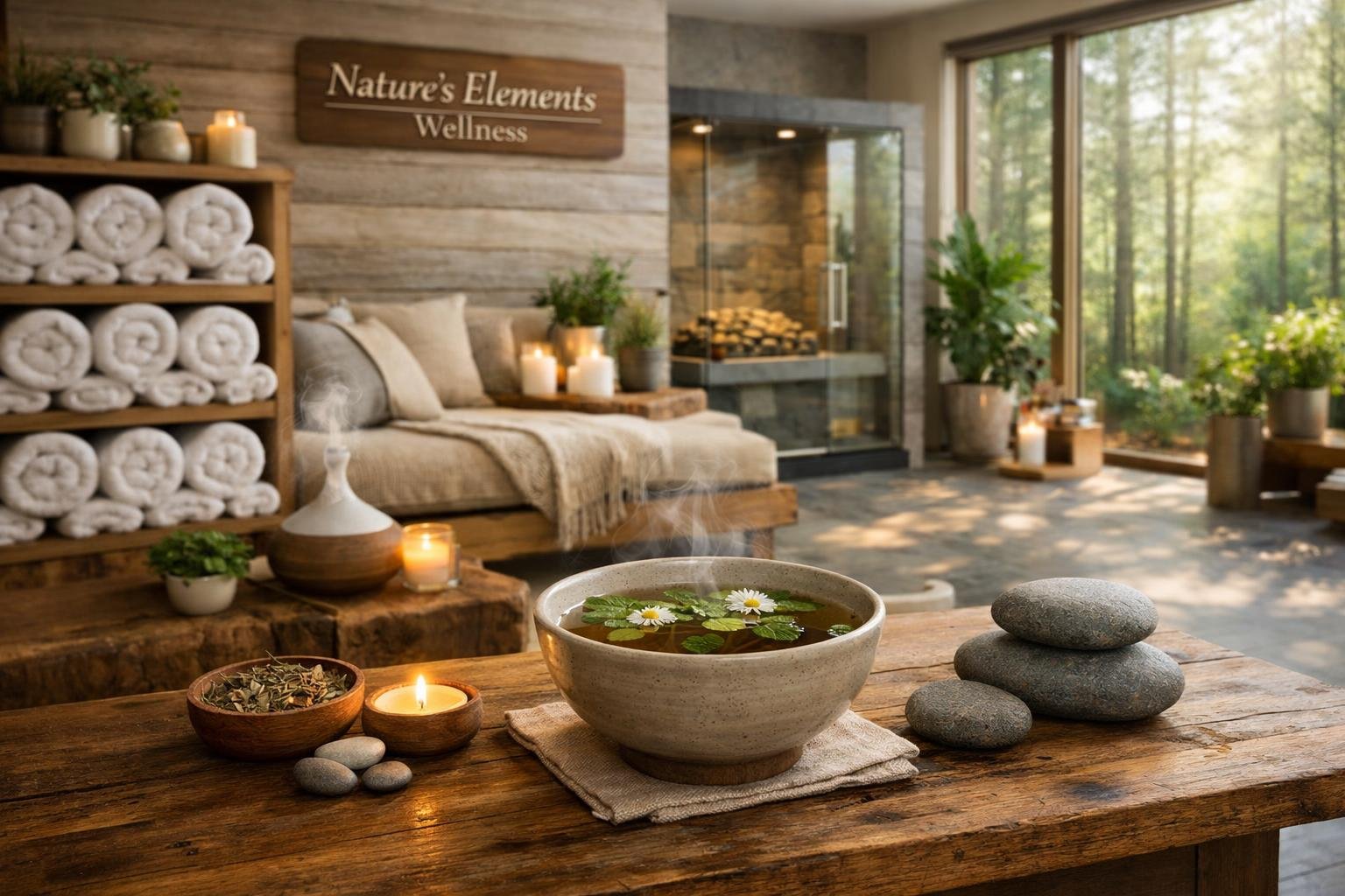 Interior view of Ever Scandinavian Spa with modern design elements